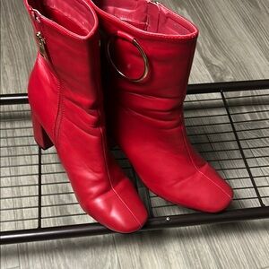 Red Ankle Boots